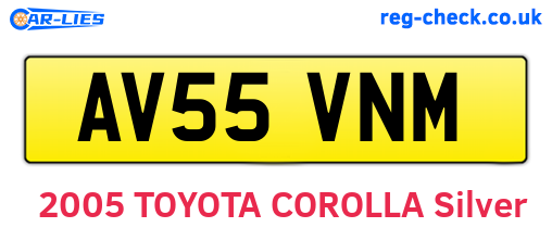 AV55VNM are the vehicle registration plates.