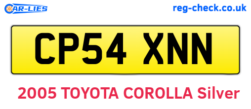 CP54XNN are the vehicle registration plates.