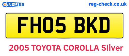 FH05BKD are the vehicle registration plates.