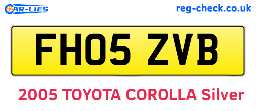 FH05ZVB are the vehicle registration plates.
