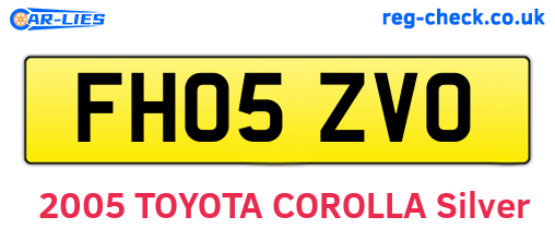 FH05ZVO are the vehicle registration plates.