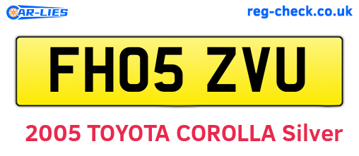 FH05ZVU are the vehicle registration plates.