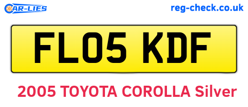 FL05KDF are the vehicle registration plates.