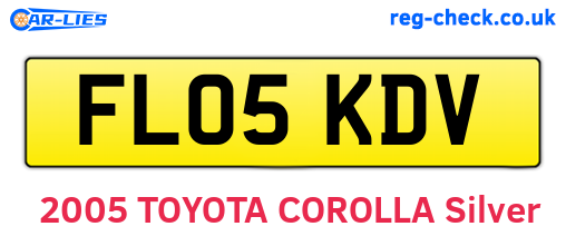 FL05KDV are the vehicle registration plates.