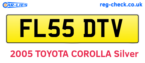 FL55DTV are the vehicle registration plates.