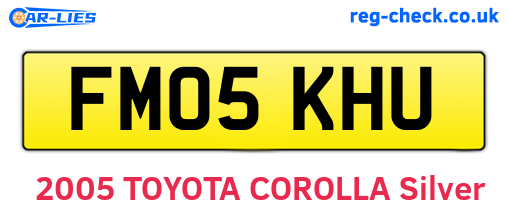 FM05KHU are the vehicle registration plates.