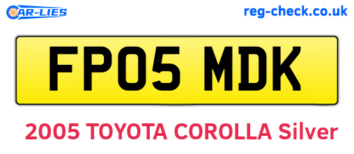 FP05MDK are the vehicle registration plates.