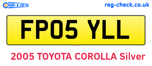 FP05YLL are the vehicle registration plates.