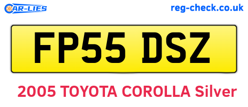 FP55DSZ are the vehicle registration plates.