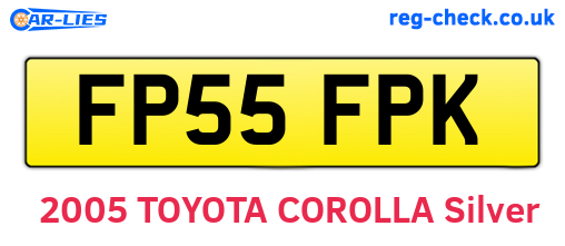 FP55FPK are the vehicle registration plates.