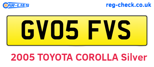 GV05FVS are the vehicle registration plates.