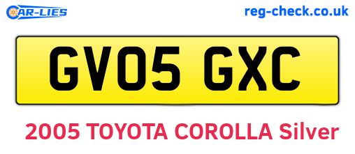 GV05GXC are the vehicle registration plates.
