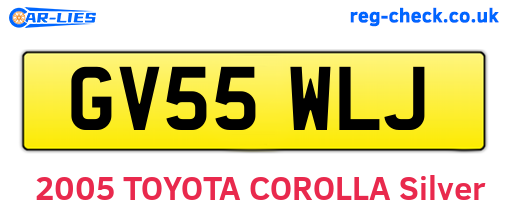 GV55WLJ are the vehicle registration plates.