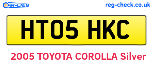 HT05HKC are the vehicle registration plates.