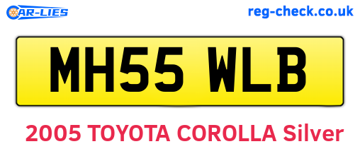 MH55WLB are the vehicle registration plates.