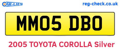 MM05DBO are the vehicle registration plates.