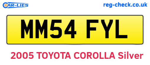 MM54FYL are the vehicle registration plates.
