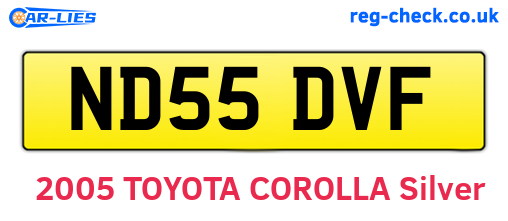ND55DVF are the vehicle registration plates.