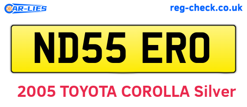 ND55ERO are the vehicle registration plates.