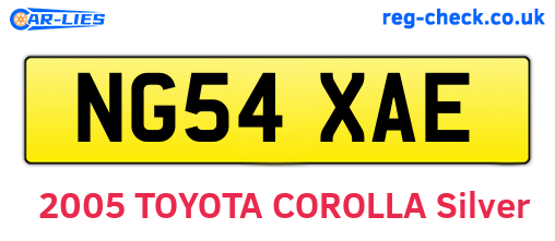 NG54XAE are the vehicle registration plates.