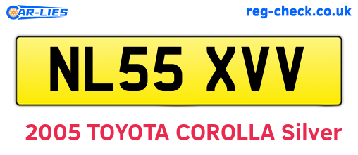NL55XVV are the vehicle registration plates.