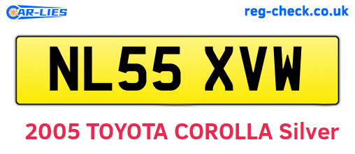 NL55XVW are the vehicle registration plates.
