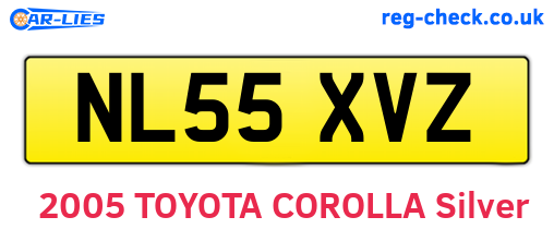 NL55XVZ are the vehicle registration plates.