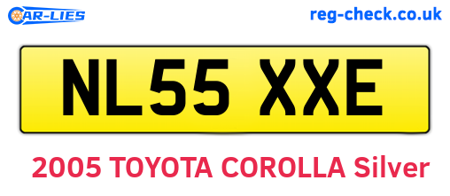 NL55XXE are the vehicle registration plates.