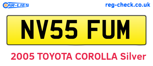 NV55FUM are the vehicle registration plates.