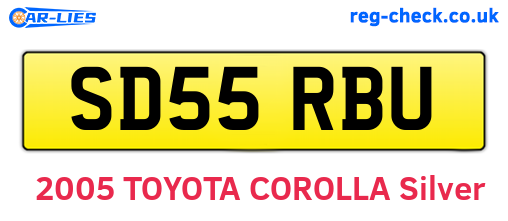 SD55RBU are the vehicle registration plates.