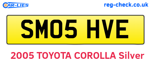 SM05HVE are the vehicle registration plates.