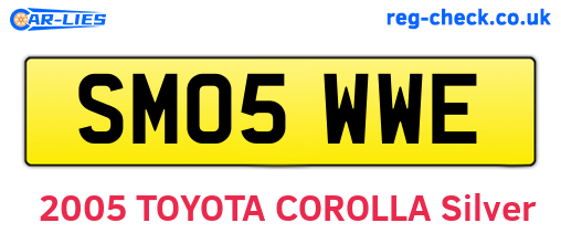 SM05WWE are the vehicle registration plates.