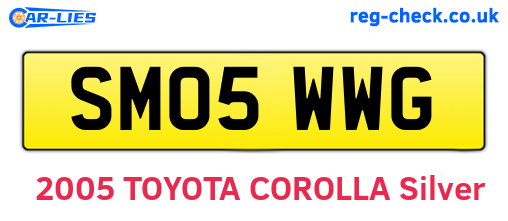 SM05WWG are the vehicle registration plates.