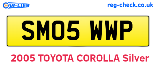 SM05WWP are the vehicle registration plates.