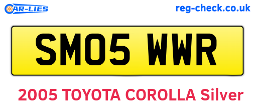 SM05WWR are the vehicle registration plates.