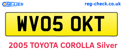 WV05OKT are the vehicle registration plates.