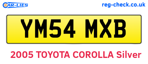 YM54MXB are the vehicle registration plates.