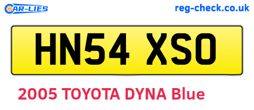HN54XSO are the vehicle registration plates.