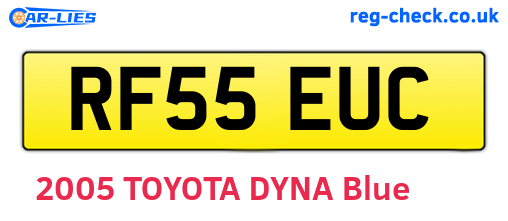 RF55EUC are the vehicle registration plates.