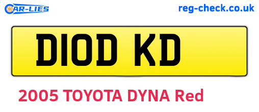 D10DKD are the vehicle registration plates.
