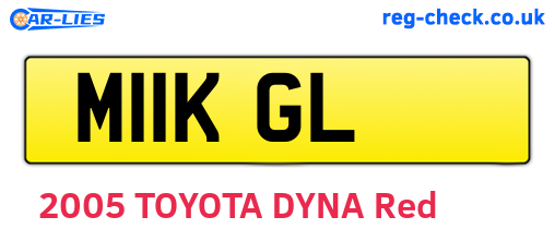 M11KGL are the vehicle registration plates.
