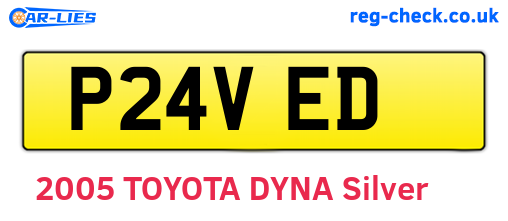P24VED are the vehicle registration plates.