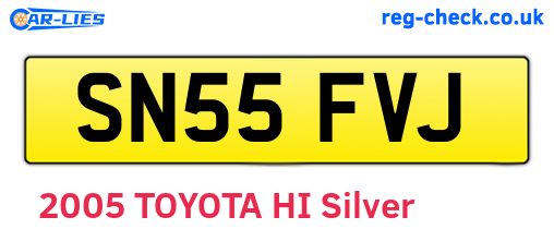 SN55FVJ are the vehicle registration plates.