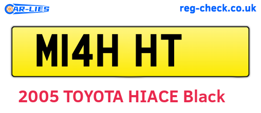 M14HHT are the vehicle registration plates.