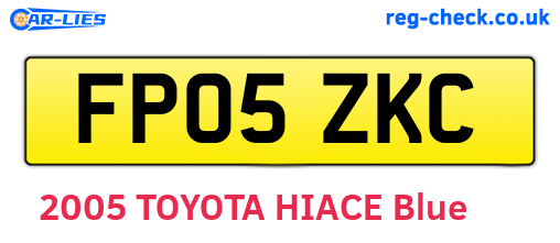 FP05ZKC are the vehicle registration plates.