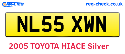 NL55XWN are the vehicle registration plates.