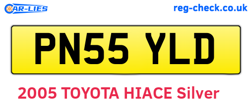 PN55YLD are the vehicle registration plates.