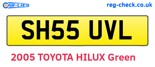 SH55UVL are the vehicle registration plates.