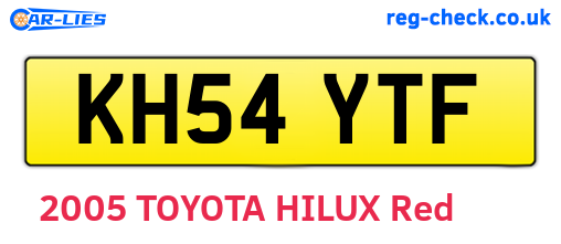 KH54YTF are the vehicle registration plates.