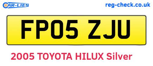 FP05ZJU are the vehicle registration plates.